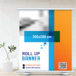 Roll Up Banner 200 Χ 200 cm με εκτύπωση