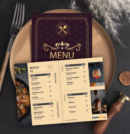 Μενού Α4 με πλαστικοποίηση ΜΑΤ