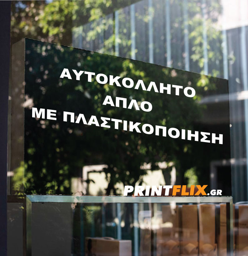 Vinylio_aplo Αυτοκόλλητο Απλό με Εκτύπωση και Πλαστικοποίηση - Image 1